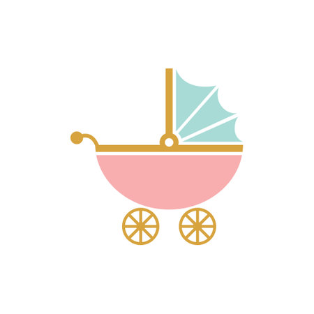 Stroller icon design template vector isolated illustration