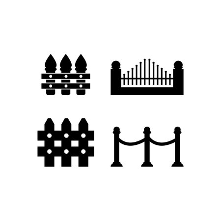 Fence icon design template vector isolated illustrationのイラスト素材