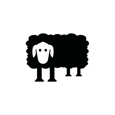 Sheep icon design template vector isolated illustrationのイラスト素材
