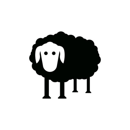 Sheep icon design template vector isolated illustrationのイラスト素材