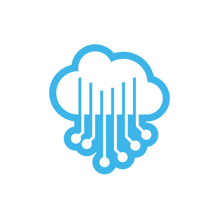 Cloud icon design template vector isolated illustrationのイラスト素材