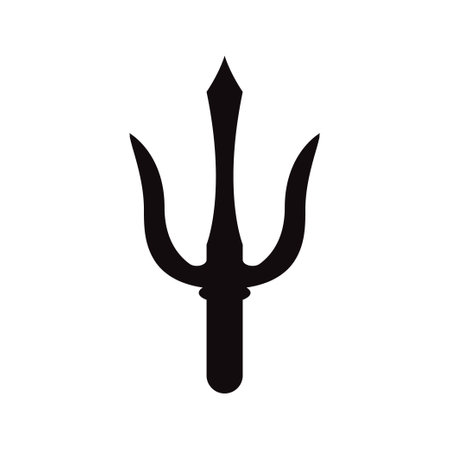 Trident icon design template vector isolated illustration