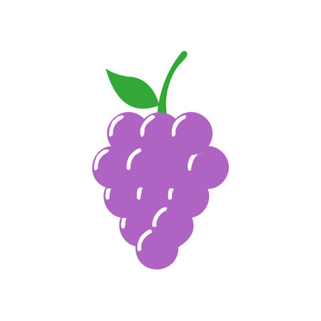 Grape icon design template vector isolated illustrationのイラスト素材
