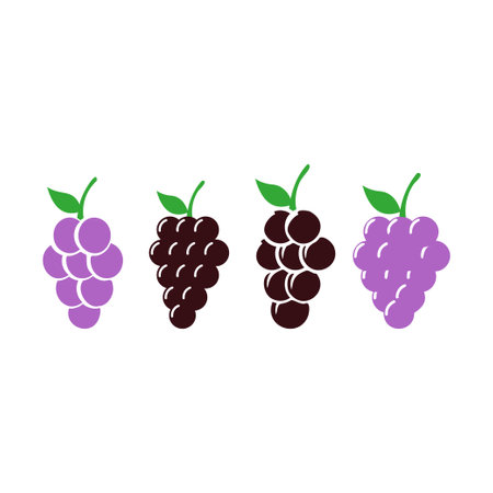 Grape icon design template vector isolated illustrationのイラスト素材