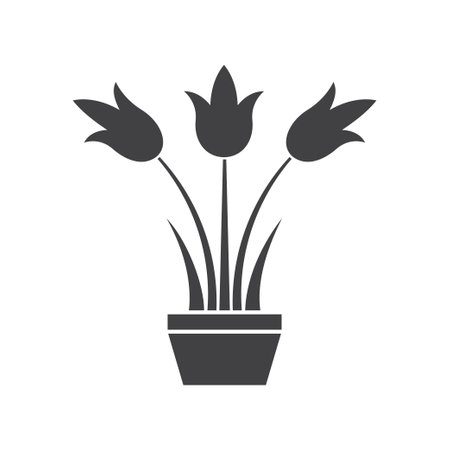 Flower pot icon design template vector isolated illustrationのイラスト素材