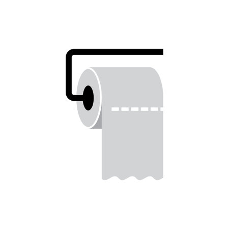 Toilet paper icon design template vector isolated illustrationのイラスト素材