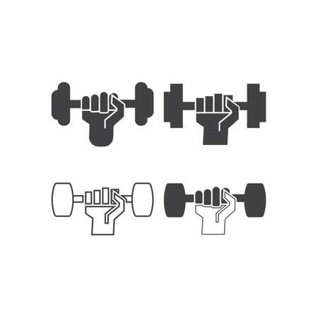 Dumbbell icon design template vector isolated illustrationのイラスト素材