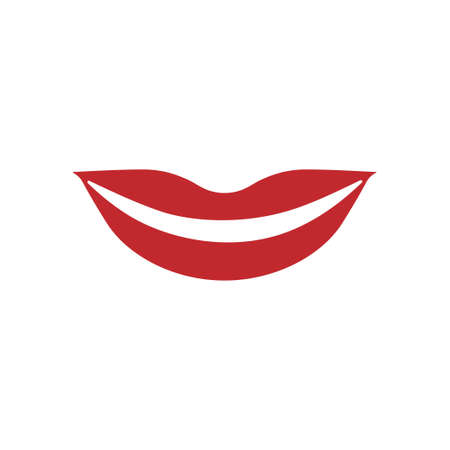 Lips mouth icon design template vector isolatedのイラスト素材