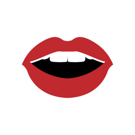 Lips mouth icon design template vector isolatedのイラスト素材