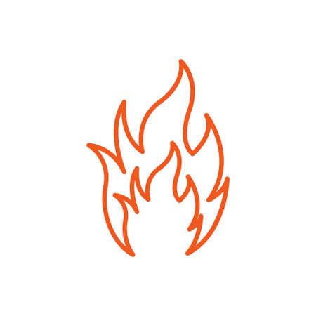 Fire  icon design template vector isolatedのイラスト素材