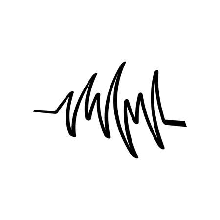 Music visualizer  icon design template vector isolatedのイラスト素材