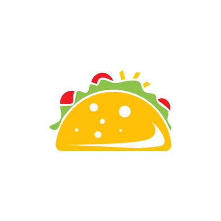 Taco icon design template vector illustrationのイラスト素材