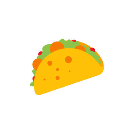 Taco icon design template vector illustrationのイラスト素材
