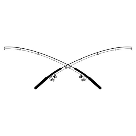 Fishing rod icon design template vector illustration isolatedのイラスト素材