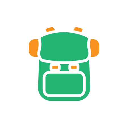 Backpack icon design template vector isolatedのイラスト素材