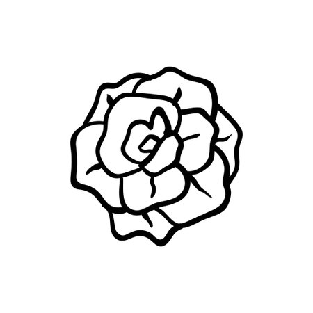 Rose flower icon design template vector isolatedのイラスト素材