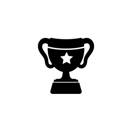 Trophy icon design template vector isolated illustrationのイラスト素材