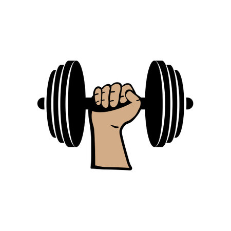 Barbell icon design template vector isolatedのイラスト素材