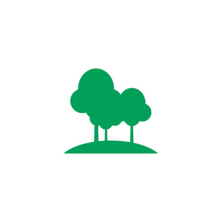 Green trees icon design template vector isolatedのイラスト素材