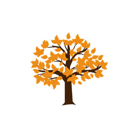 Autumn tree icon design template vector isolated illustrationのイラスト素材