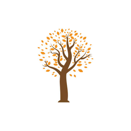 Autumn tree icon design template vector isolated illustrationのイラスト素材