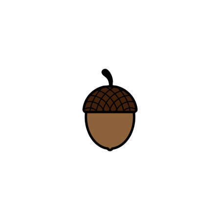 Acorn icon design template vector isolated illustrationのイラスト素材