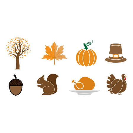Autumn clipart design set bundle template isolatedのイラスト素材