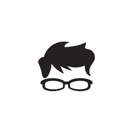 Nerd geek boy icon design template illustrationのイラスト素材