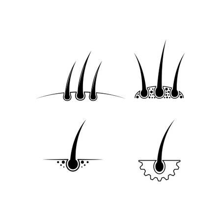 Hair icon set design templateのイラスト素材