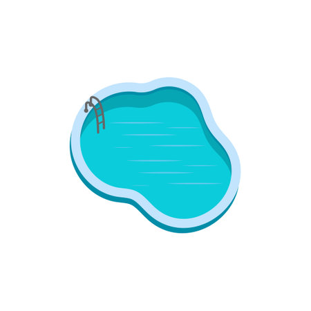 Swimming pool icon design template illustrationのイラスト素材