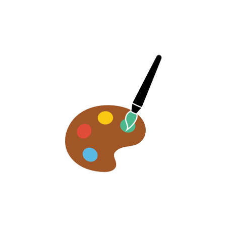 Painting palette icon design template isolated illustrationのイラスト素材