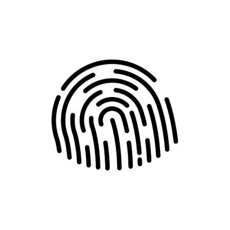 Fingerprint icon design template vector illustration isolatedのイラスト素材