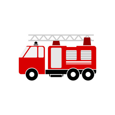 Fire truck icon design template vector isolated illustration
