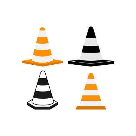 Traffic cone icon design template vector illustration isolated