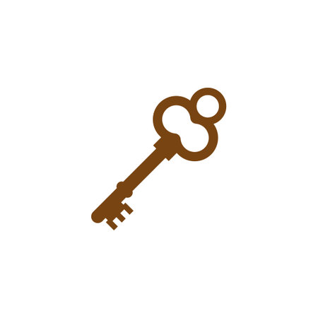 Key icon design template vector isolated illustrationのイラスト素材