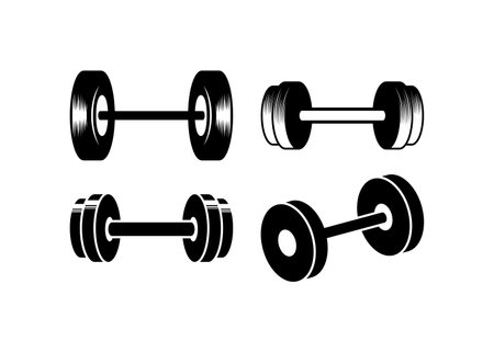 Barbell icon design template vector isolated illustrationのイラスト素材