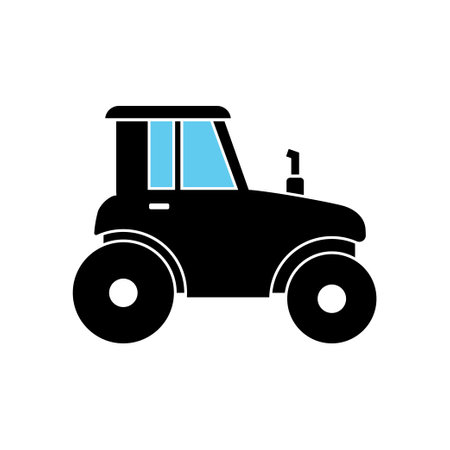 Tractor icon design template vector isolated illustrationのイラスト素材