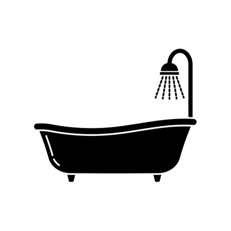 Bathub icon design template vector isolated illustrationのイラスト素材