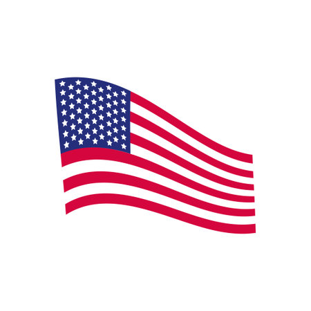USA flag icon design template vector isolated illustrationのイラスト素材