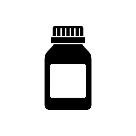 Medicine bottle icon design template vector isolatedのイラスト素材
