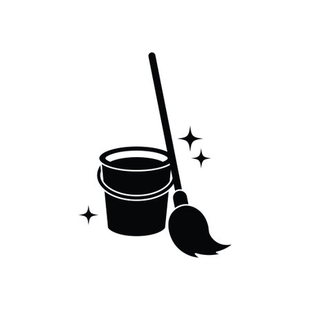 Cleaning tool icon design template vector isolated illustrationのイラスト素材