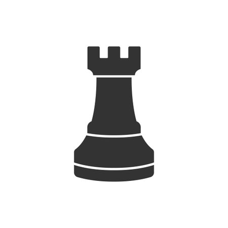 Chess rook icon design template vector isolatedのイラスト素材