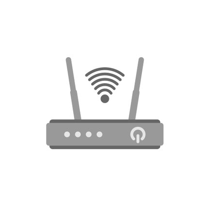 Wifi router icon design template vector isolatedのイラスト素材