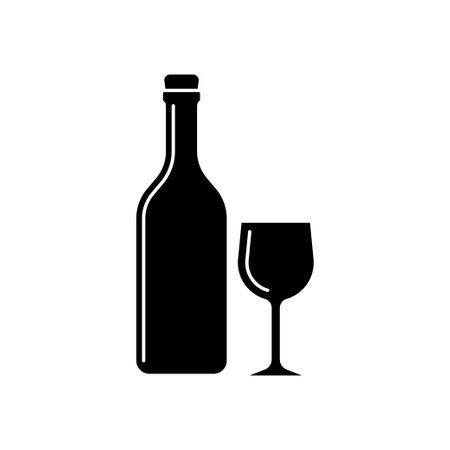 Wine icon design template vector isolatedのイラスト素材