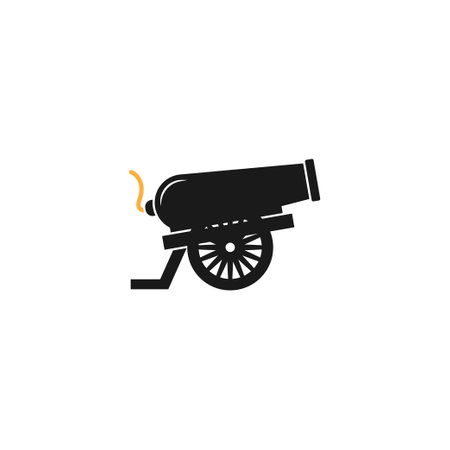 Cannon icon design template vector isolatedのイラスト素材