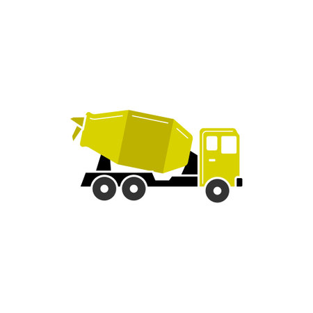 Cement truck icon design template vector isolatedのイラスト素材