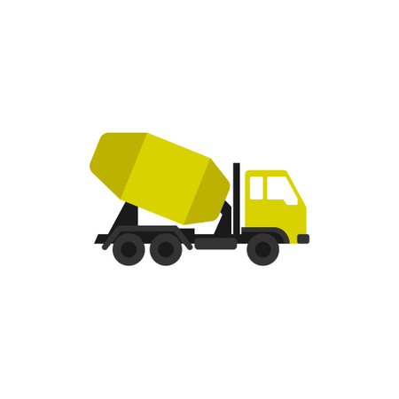 Cement truck icon design template vector isolatedのイラスト素材