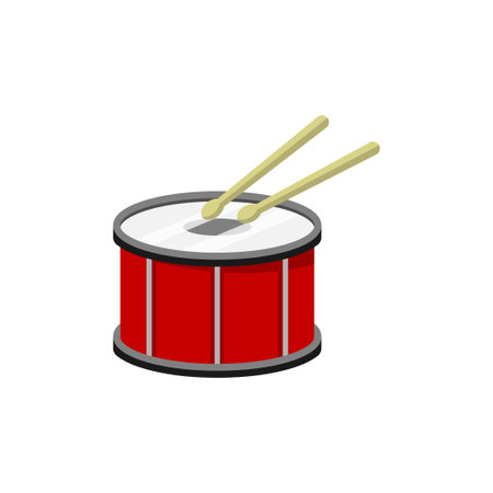 Drum icon design template vector isolatedのイラスト素材