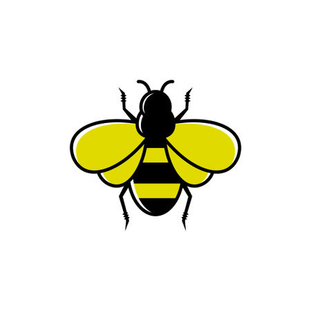 Bee icon design template vector isolated illustrationのイラスト素材