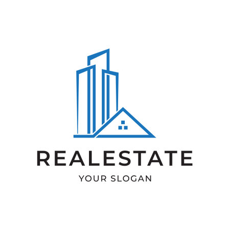 Real estate logo design template vector isolated illustrationのイラスト素材